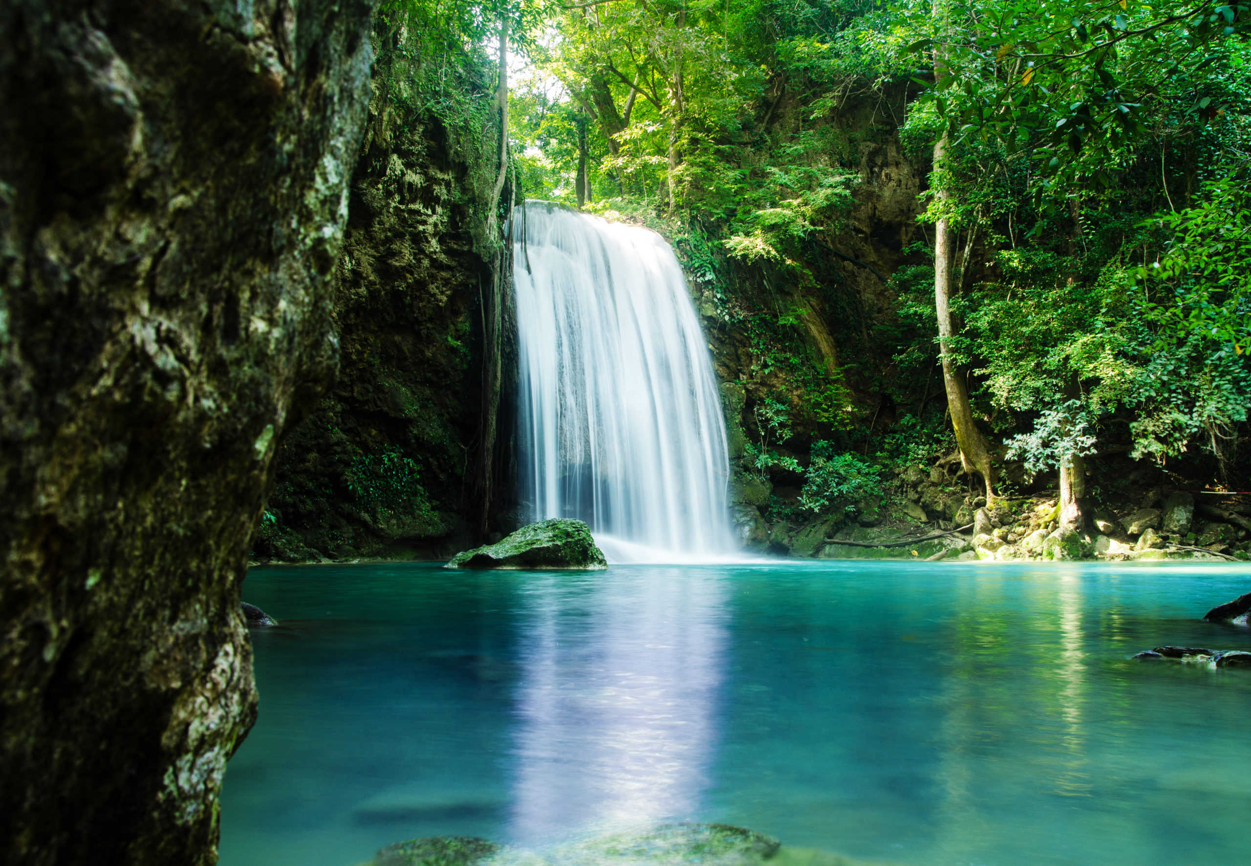 waterfall in deep forest , thailand | ワークスシー株式会社